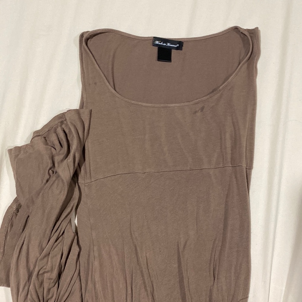 Earthy brown maxi dress